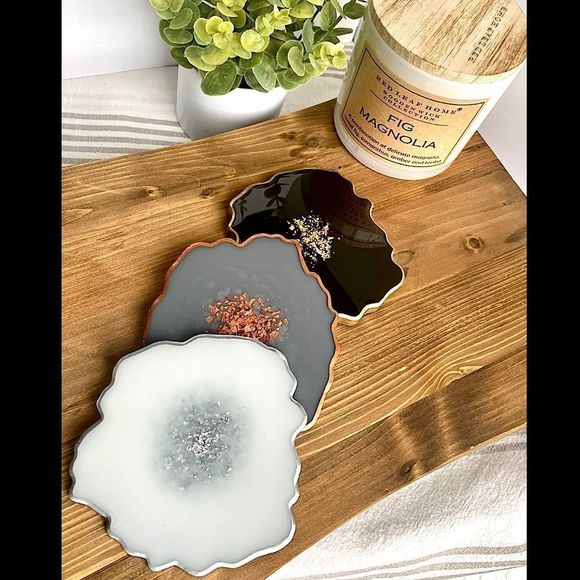 Hustle Art Other - Resin Geode Coasters -- CUSTOM ORDERS ONLY
